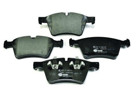 Комплект гальмівних накладок, дискове гальмо HELLA 8DB 355 014-191