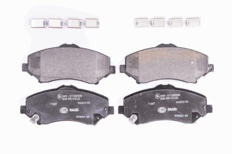 Комплект гальмівних накладок, дискове гальмо HELLA 8DB 355 014-231
