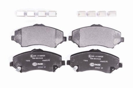 Комплект гальмівних накладок, дискове гальмо HELLA 8DB 355 014-321