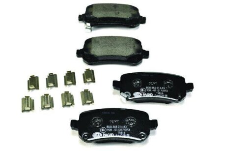 Комплект гальмівних накладок, дискове гальмо HELLA 8DB 355 014-331