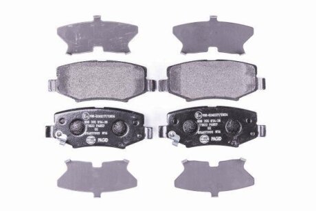 Комплект гальмівних накладок, дискове гальмо HELLA 8DB 355 014-381