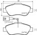 Комплект гальмівних накладок, дискове гальмо HELLA 8DB 355 014-471 (фото 1)