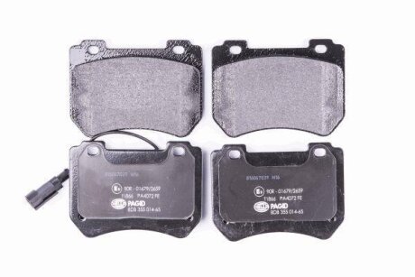 Комплект гальмівних накладок, дискове гальмо HELLA 8DB 355 014-651