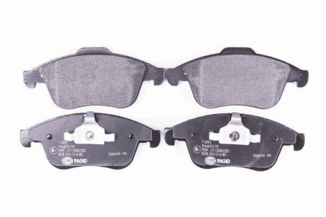 Комплект гальмівних накладок, дискове гальмо HELLA 8DB 355 014-801