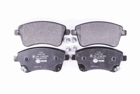 Комплект гальмівних накладок, дискове гальмо HELLA 8DB 355 015-331