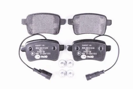 Комплект гальмівних накладок, дискове гальмо HELLA 8DB 355 015-541