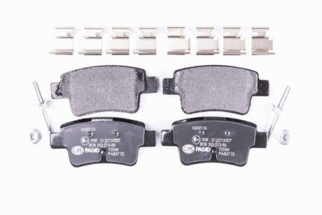Комплект гальмівних накладок, дискове гальмо HELLA 8DB 355 015-861