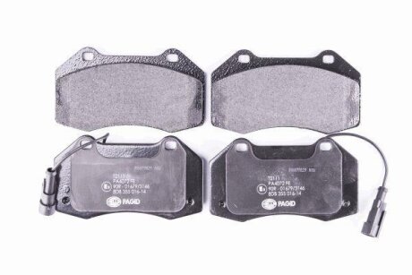 Комплект гальмівних накладок, дискове гальмо HELLA 8DB 355 016-141