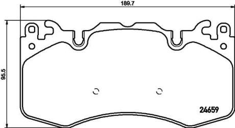 Гальмівні колодки дискові передні Land Rover Range Rover III HELLA 8DB 355 016-151