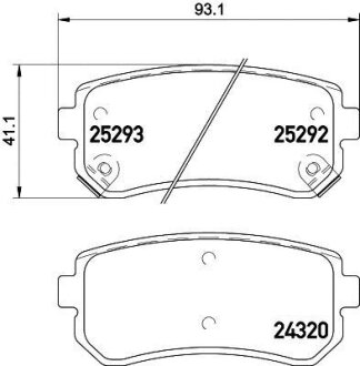 Комплект гальмівних накладок, дискове гальмо HELLA 8DB 355 016-221