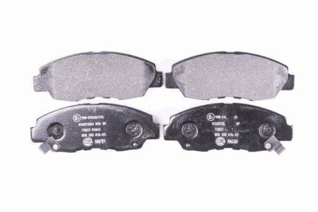 Комплект гальмівних накладок, дискове гальмо HELLA 8DB 355 016-511