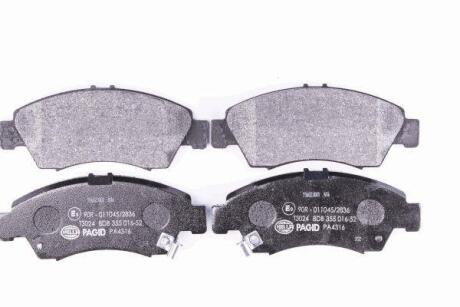 Гальмівні колодки пер. Civic 91-08 1.2-1.6 (akebono) HELLA 8DB 355 016-521