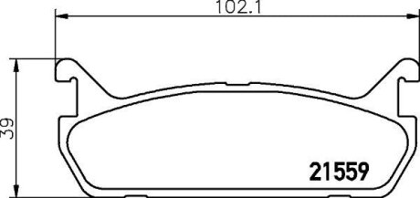 Комплект гальмівних накладок, дискове гальмо HELLA 8DB 355 016-601