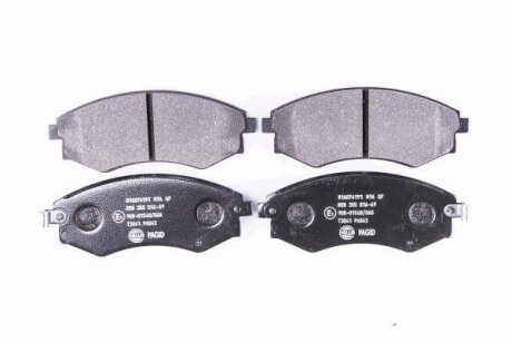 Комплект гальмівних накладок, дискове гальмо HELLA 8DB 355 016-691