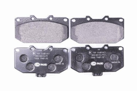 Комплект гальмівних накладок, дискове гальмо HELLA 8DB 355 016-791