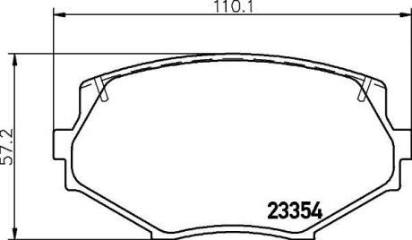 Комплект гальмівних накладок, дискове гальмо HELLA 8DB 355 016-861