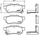Комплект гальмівних накладок, дискове гальмо HELLA 8DB 355 017-151 (фото 2)