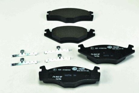 Комплект гальмівних накладок, дискове гальмо HELLA 8DB 355 017-521