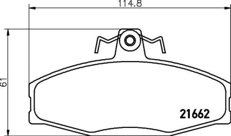 Комплект гальмівних накладок, дискове гальмо HELLA 8DB 355 017-931