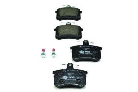 Комплект гальмівних накладок, дискове гальмо HELLA 8DB 355 017-951