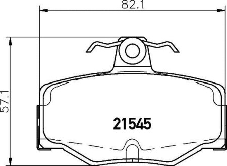 Комплект гальмівних накладок, дискове гальмо HELLA 8DB 355 018-021