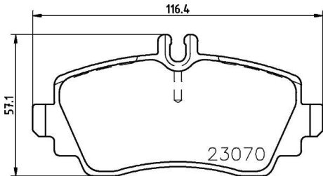 Комплект гальмівних накладок, дискове гальмо HELLA 8DB 355 018-311
