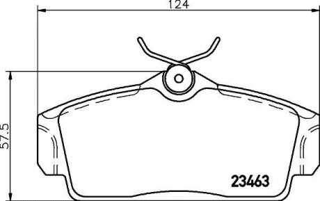 Комплект гальмівних накладок, дискове гальмо HELLA 8DB 355 018-441