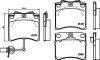 Комплект гальмівних накладок, дискове гальмо HELLA 8DB 355 018-521 (фото 2)