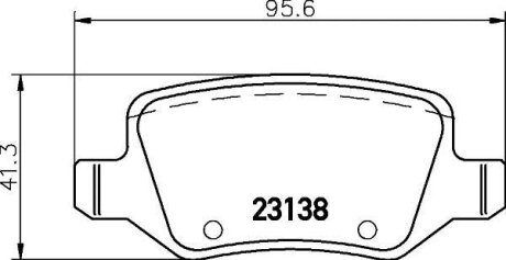 Комплект гальмівних накладок, дискове гальмо HELLA 8DB 355 018-531