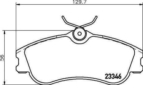 Комплект гальмівних накладок, дискове гальмо HELLA 8DB 355 018-541