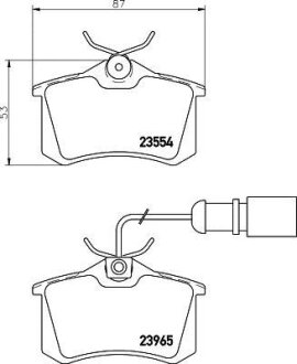 Комплект гальмівних накладок, дискове гальмо HELLA 8DB 355 018-601