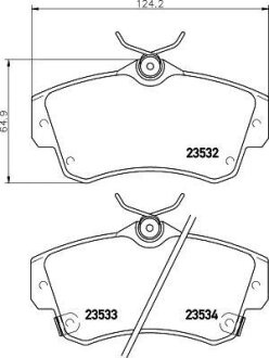 Комплект гальмівних накладок, дискове гальмо HELLA 8DB 355 018-651