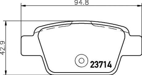 Комплект гальмівних накладок, дискове гальмо HELLA 8DB 355 018-851