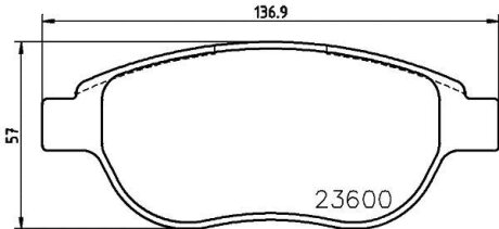 Комплект гальмівних накладок, дискове гальмо HELLA 8DB 355 018-871