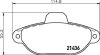 Комплект гальмівних накладок, дискове гальмо HELLA 8DB 355 019-151 (фото 1)