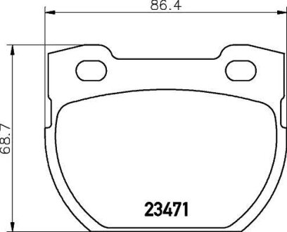 Комплект гальмівних накладок, дискове гальмо HELLA 8DB 355 019-231