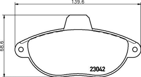 Гальмівні колодки пер. Jumpy/Scudo/Expert 96- (Bendix) HELLA 8DB 355 019-251