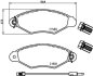 Комплект гальмівних накладок, дискове гальмо HELLA 8DB 355 019-301 (фото 1)
