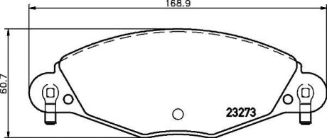 Комплект гальмівних накладок, дискове гальмо HELLA 8DB 355 019-421