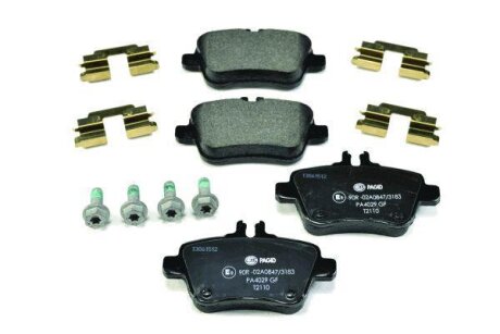 Комплект гальмівних накладок, дискове гальмо HELLA 8DB 355 019-641