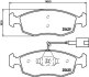 Комплект гальмівних накладок, дискове гальмо HELLA 8DB 355 019-651 (фото 1)