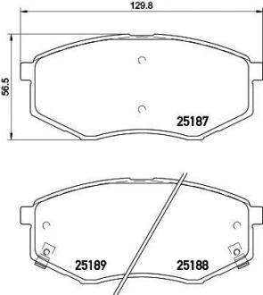 Гальмівні колодки пер. Hyundai ix20/ix35 10- /Kia Sportage (SL) 10- (Mando) HELLA 8DB 355 019-791