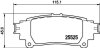 Комплект гальмівних накладок, дискове гальмо HELLA 8DB 355 020-001 (фото 1)