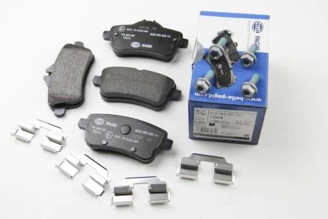 Комплект гальмівних накладок, дискове гальмо HELLA 8DB 355 020-161