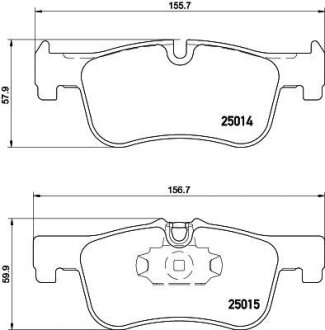 Комплект гальмівних накладок, дискове гальмо HELLA 8DB 355 020-201