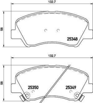 Комплект гальмівних накладок, дискове гальмо HELLA 8DB 355 020-231