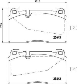 Комплект гальмівних накладок, дискове гальмо HELLA 8DB 355 020-251