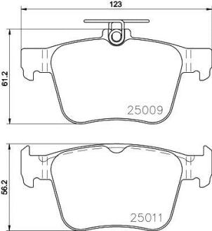 Гальмівні колодки зад. VW Golf VII 13- HELLA 8DB 355 020-261