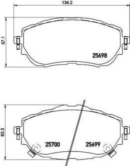 Колодки гальмівні передні Toyota Corolla 12-> (PAGID) HELLA 8DB 355 020-281