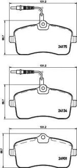 Комплект гальмівних накладок, дискове гальмо HELLA 8DB 355 020-671